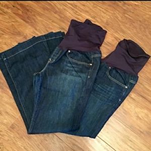 Gap Long & Lean full panel maternity jeans